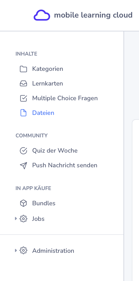 Overview menu